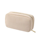 New Minimalist Corduroy Makeup Bag Hand in Hand, Large Capacity Travel Cosmetics Storage Bag, Makeup Bag for Women