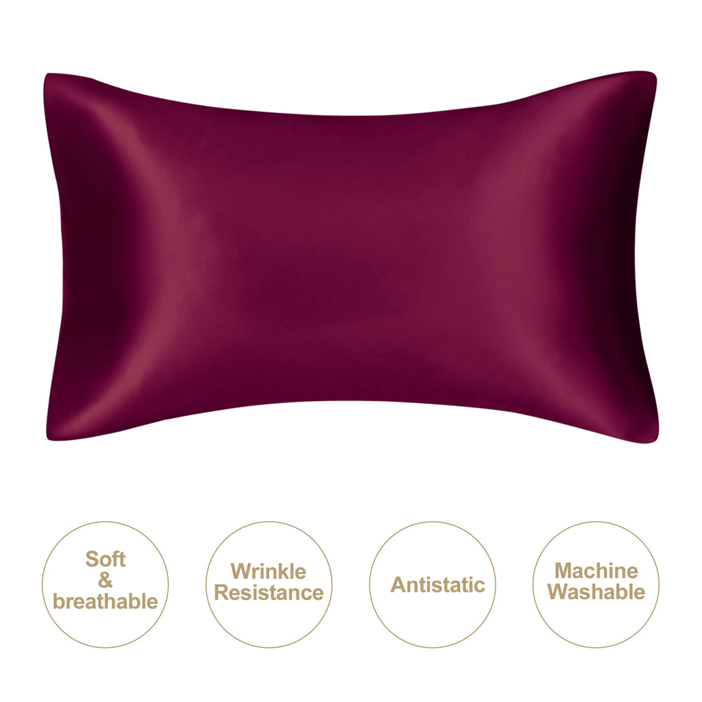 Juwensilk Silky Stain Pillowcase Silky Pillowcase Natural Silk Pillowcase Mulberry Silk Pillow Case Standard Queen K