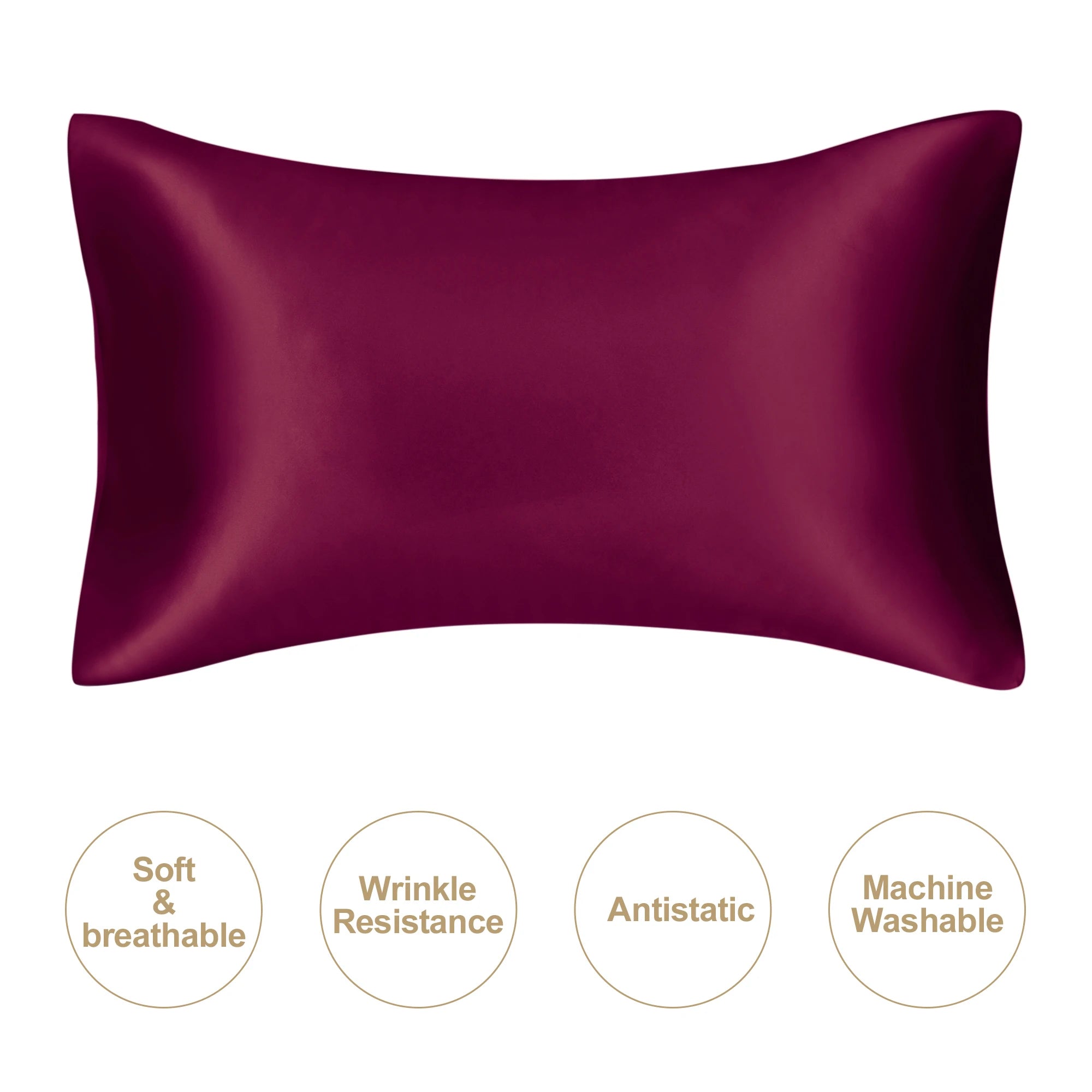 Juwensilk Silky Stain Pillowcase Silky Pillowcase Natural Silk Pillowcase Mulberry Silk Pillow Case Standard Queen K