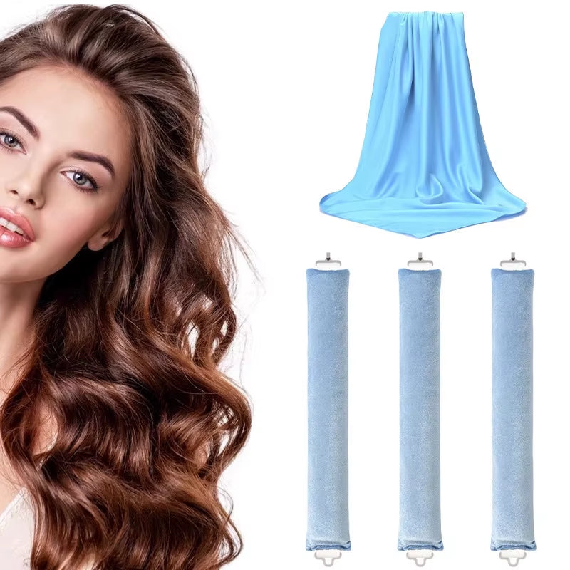 Heatless Hair Curler 27Cm Sleep-Friendly Heatless Curling Wand 3.5 Diameter Large Wave Curling Wand
