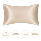 Juwensilk Silky Stain Pillowcase Silky Pillowcase Natural Silk Pillowcase Mulberry Silk Pillow Case Standard Queen K