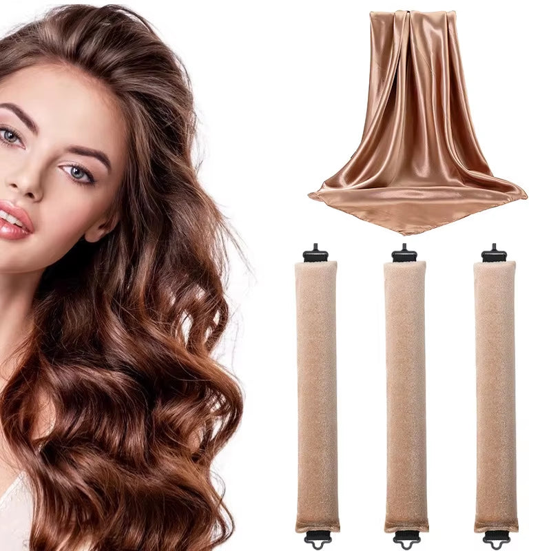 Heatless Hair Curler 27Cm Sleep-Friendly Heatless Curling Wand 3.5 Diameter Large Wave Curling Wand